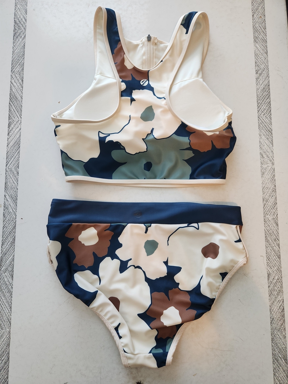 Nani Swimwear, High-Neck Floral Print Bikini. S Top, M bottom - Picture 2 of 5